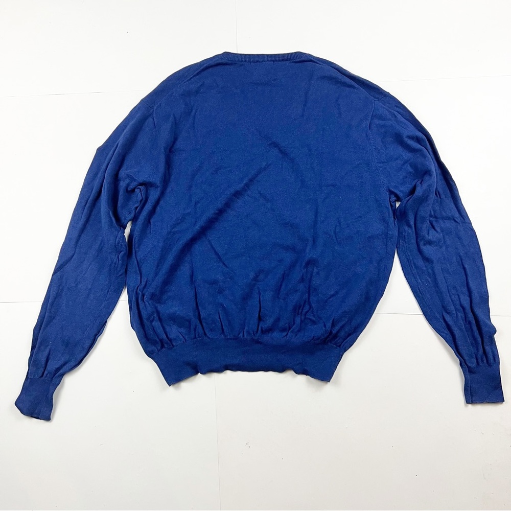 Peter Millar Blue V Neck Sweater Size Large - Picture 2 of 4